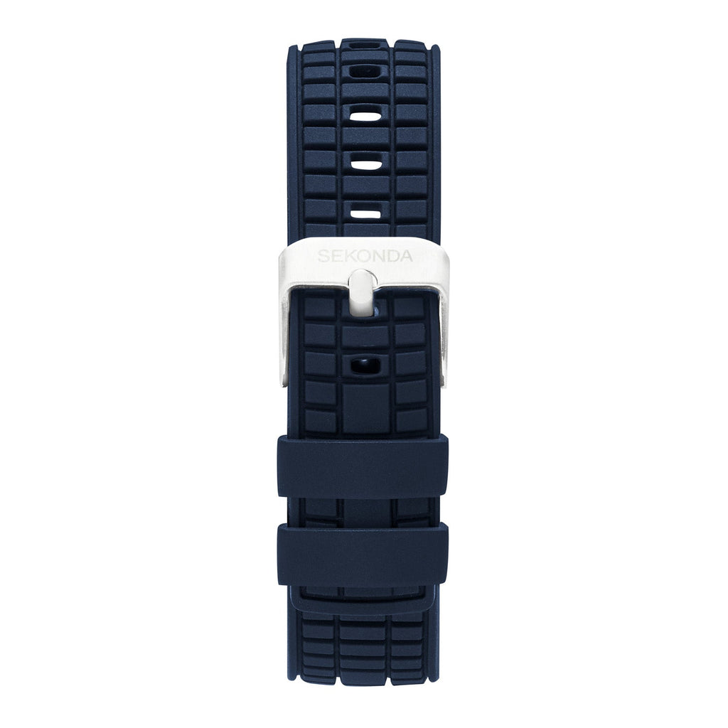 Sekonda Mens Octaire Blue Dial Blue Rubber 40mm Watch
