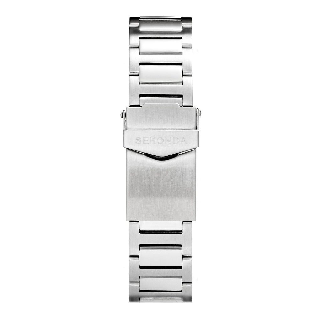 Sekonda Mens Octaire Black Dial Stainless Steel Bracelet 40mm Watch