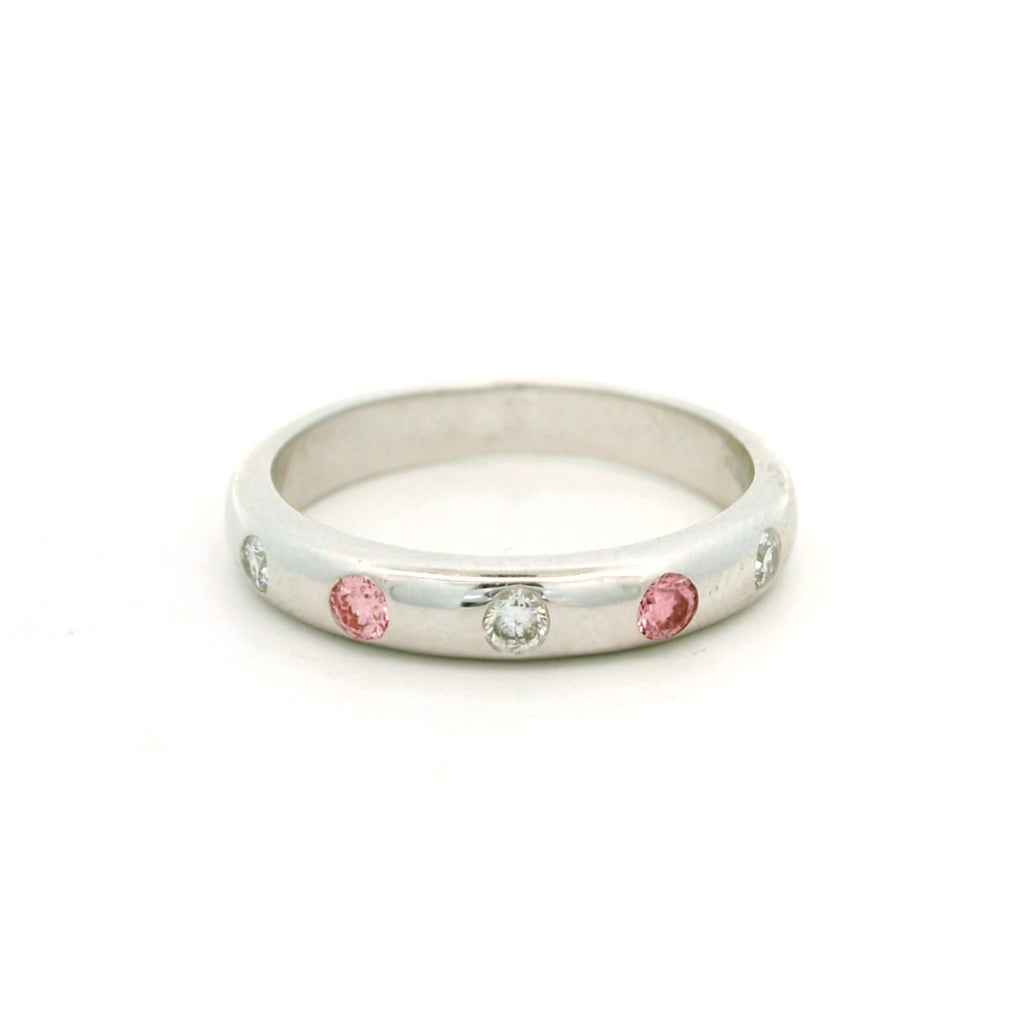 Leon Baker - 9kwg Pink & White Lab Diamond Ring