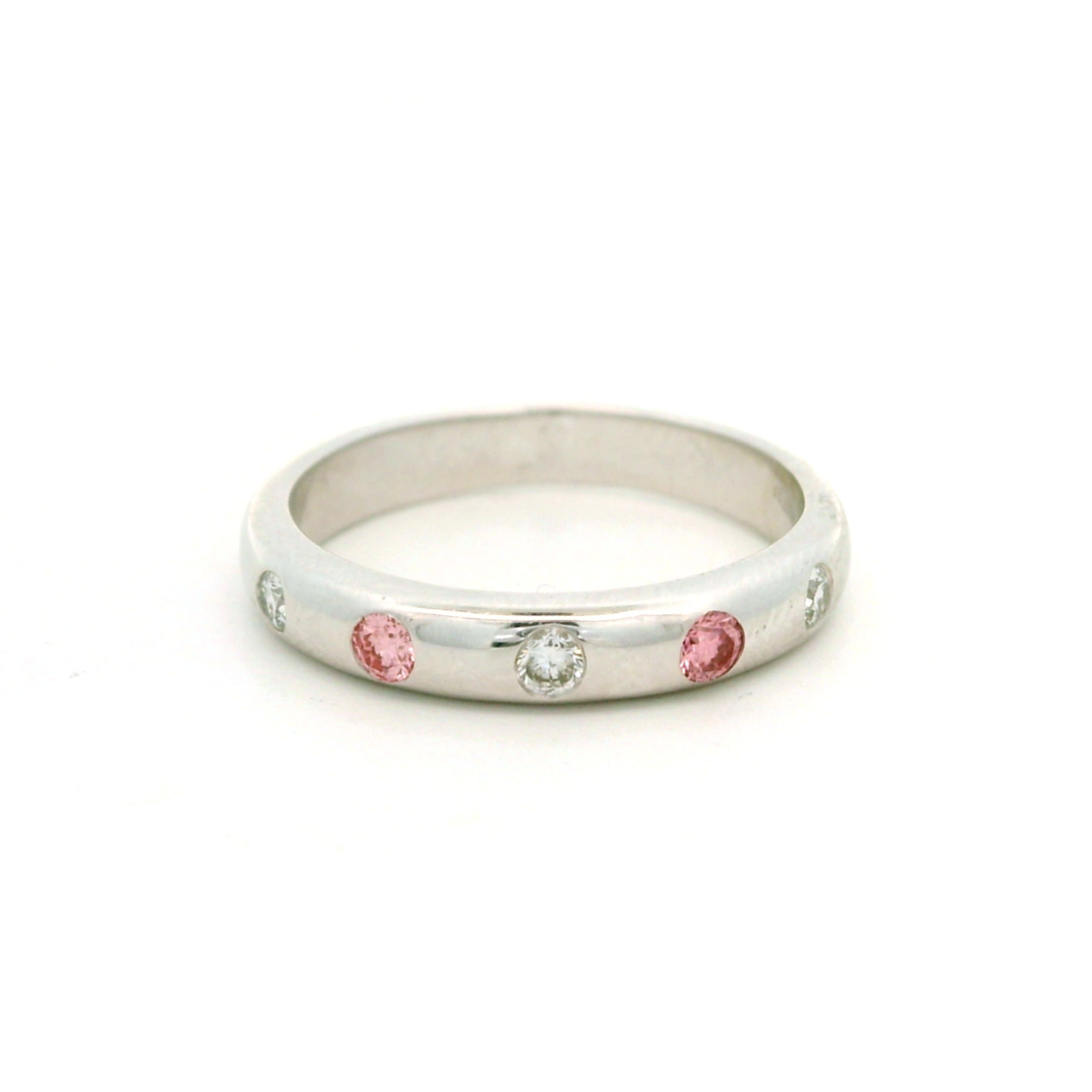 Leon Baker - 9kwg Pink & White Lab Diamond Ring