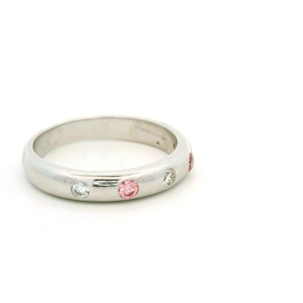 Leon Baker - 9kwg Pink & White Lab Diamond Ring
