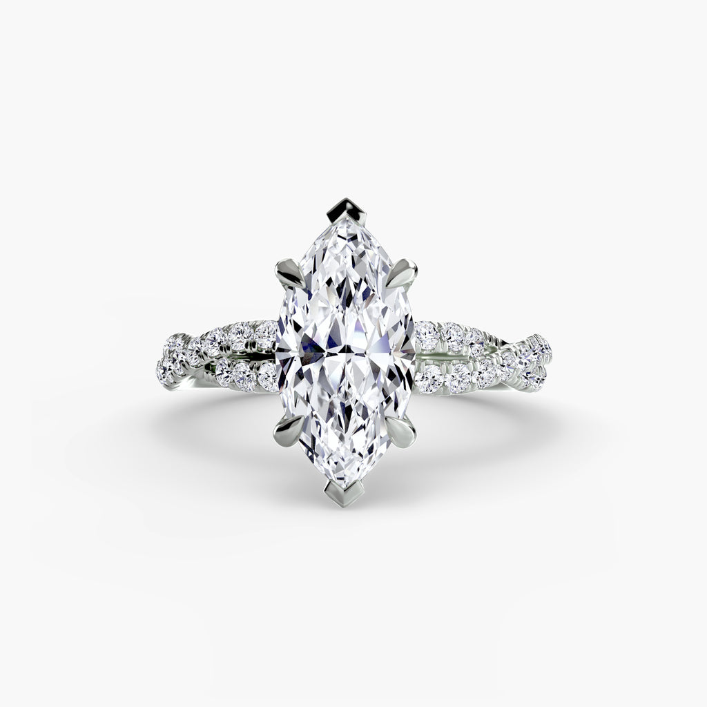The Twisted Pavé Solitaire