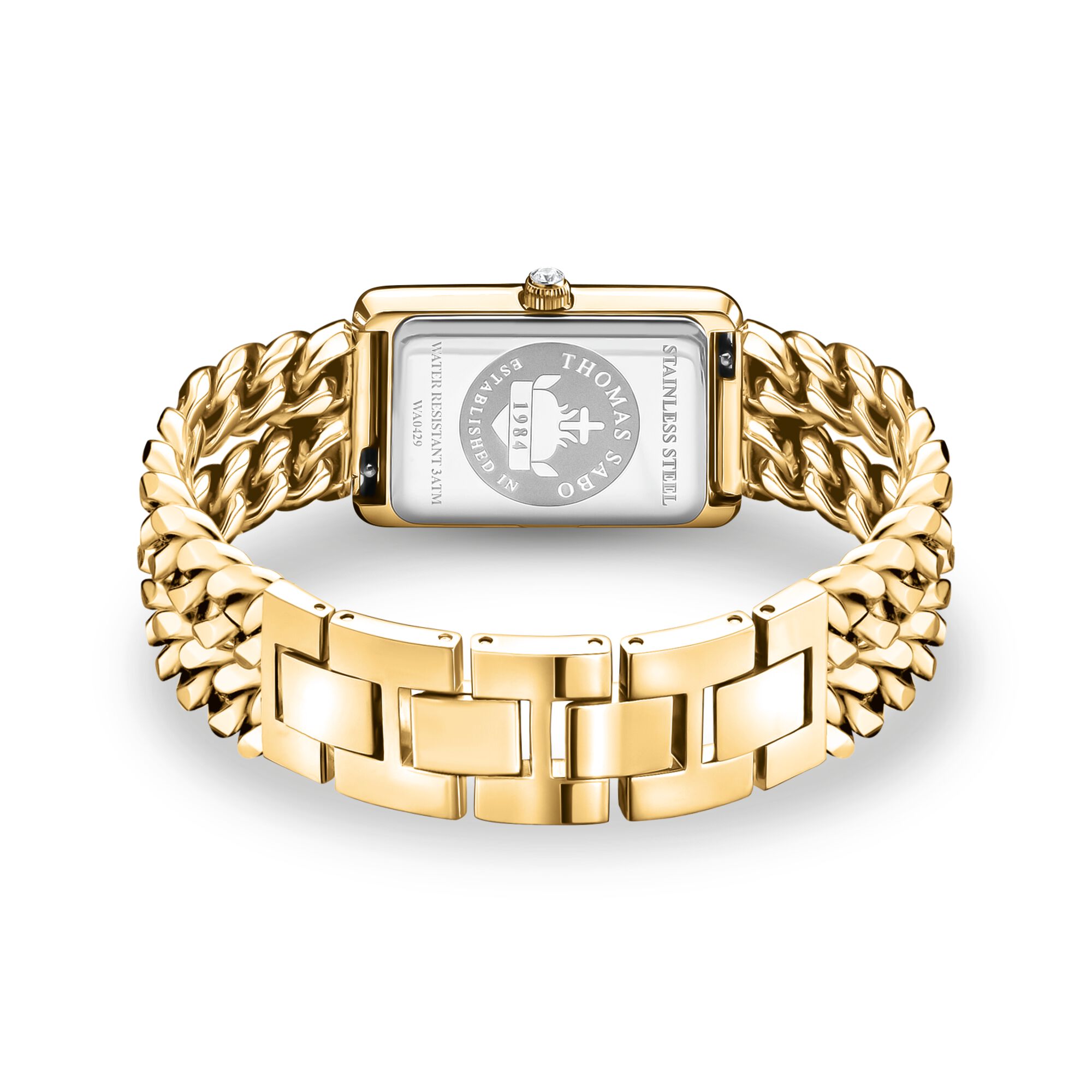 THOMAS SABO Ladies Rectangular Watch in Gold