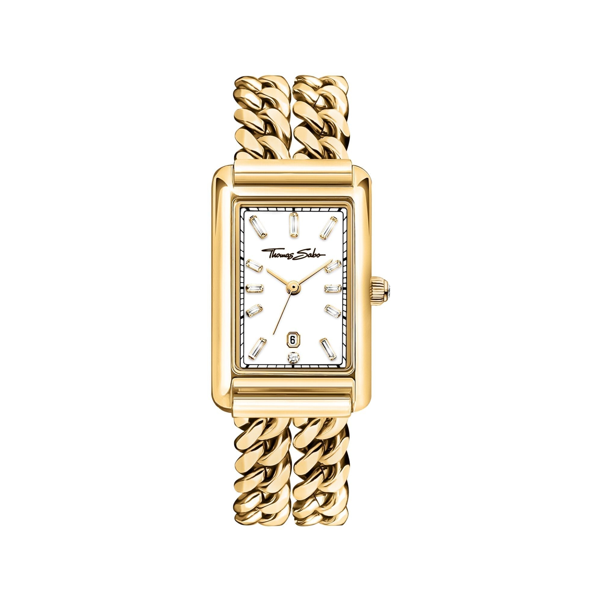THOMAS SABO Ladies Rectangular Watch in Gold