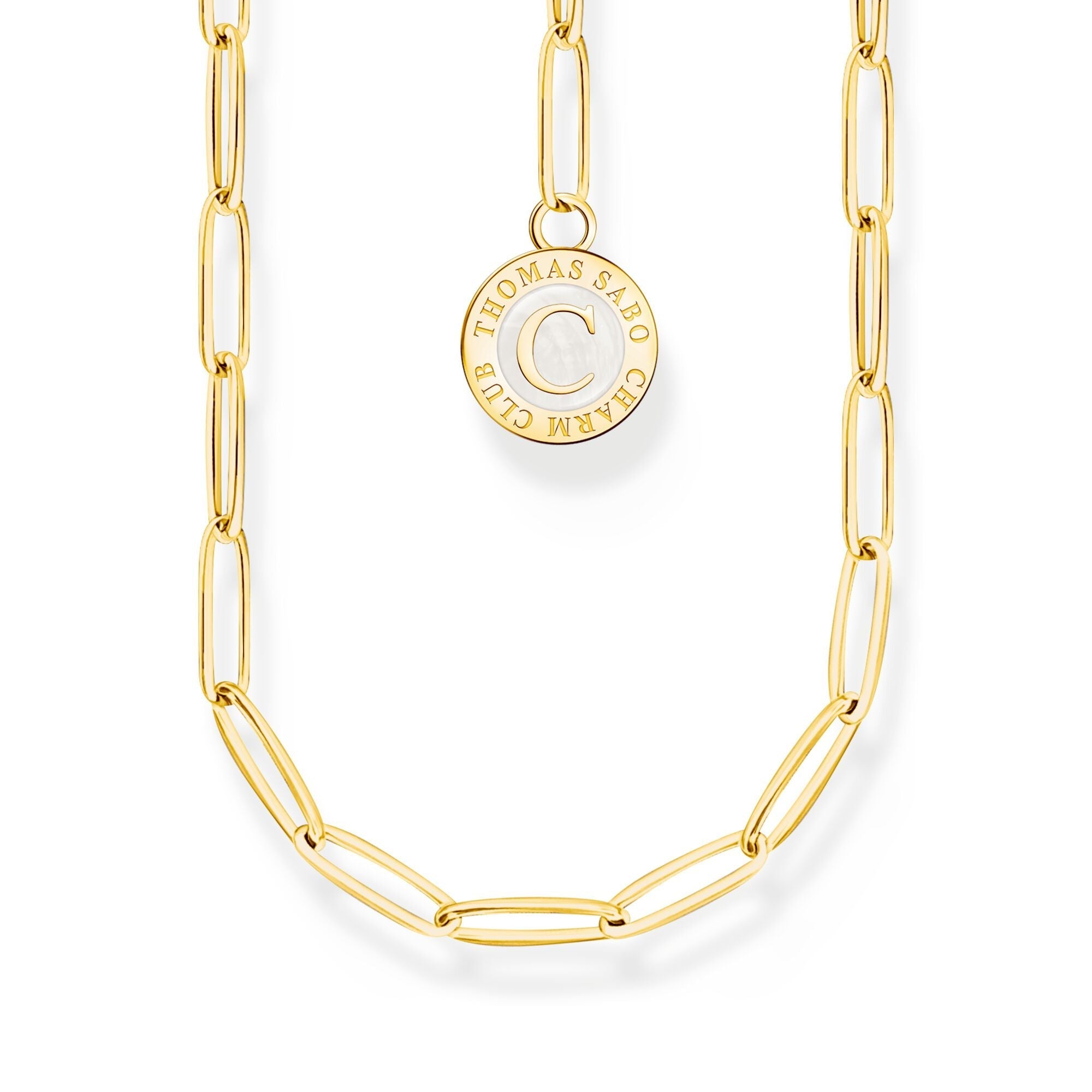 THOMAS SABO Member Charm Necklace with Charmista Disc Gold Plated