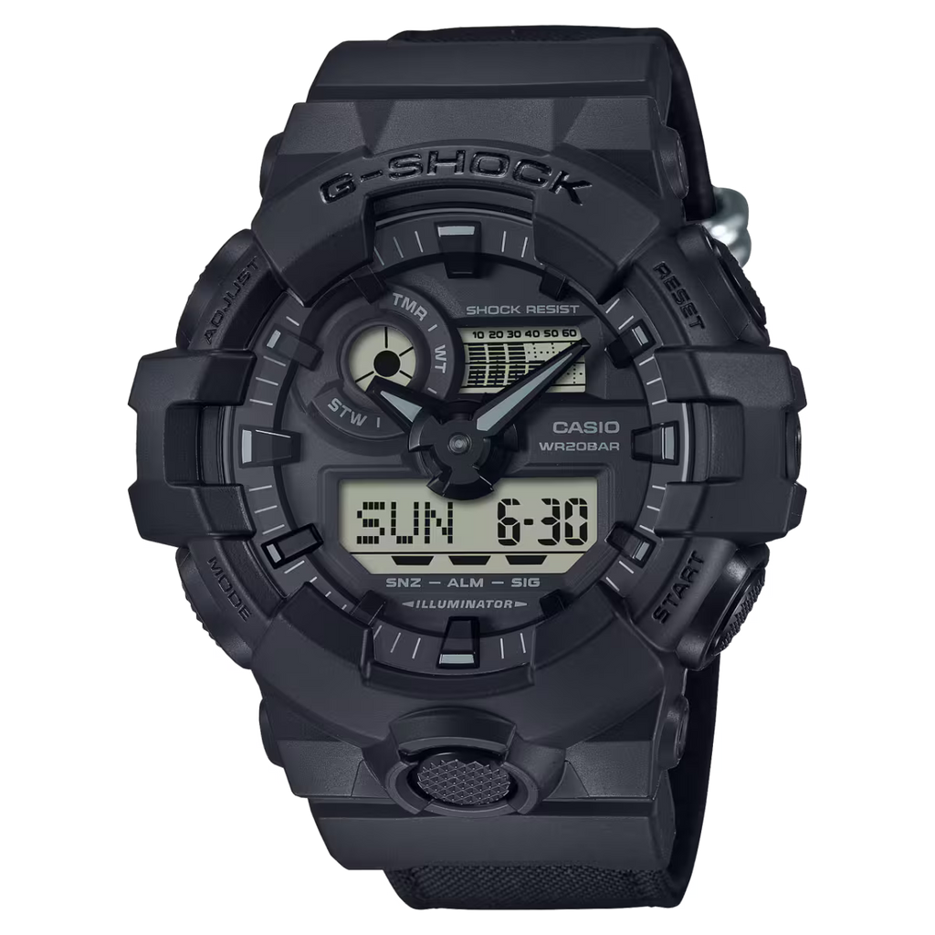 Casio - G-Shock Duo Black Cordura Cloth Band Watch