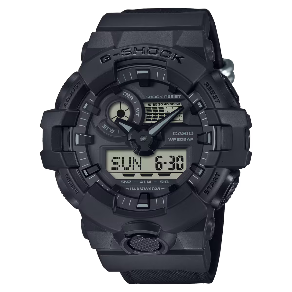 Casio - G-Shock Duo Black Cordura Cloth Band Watch