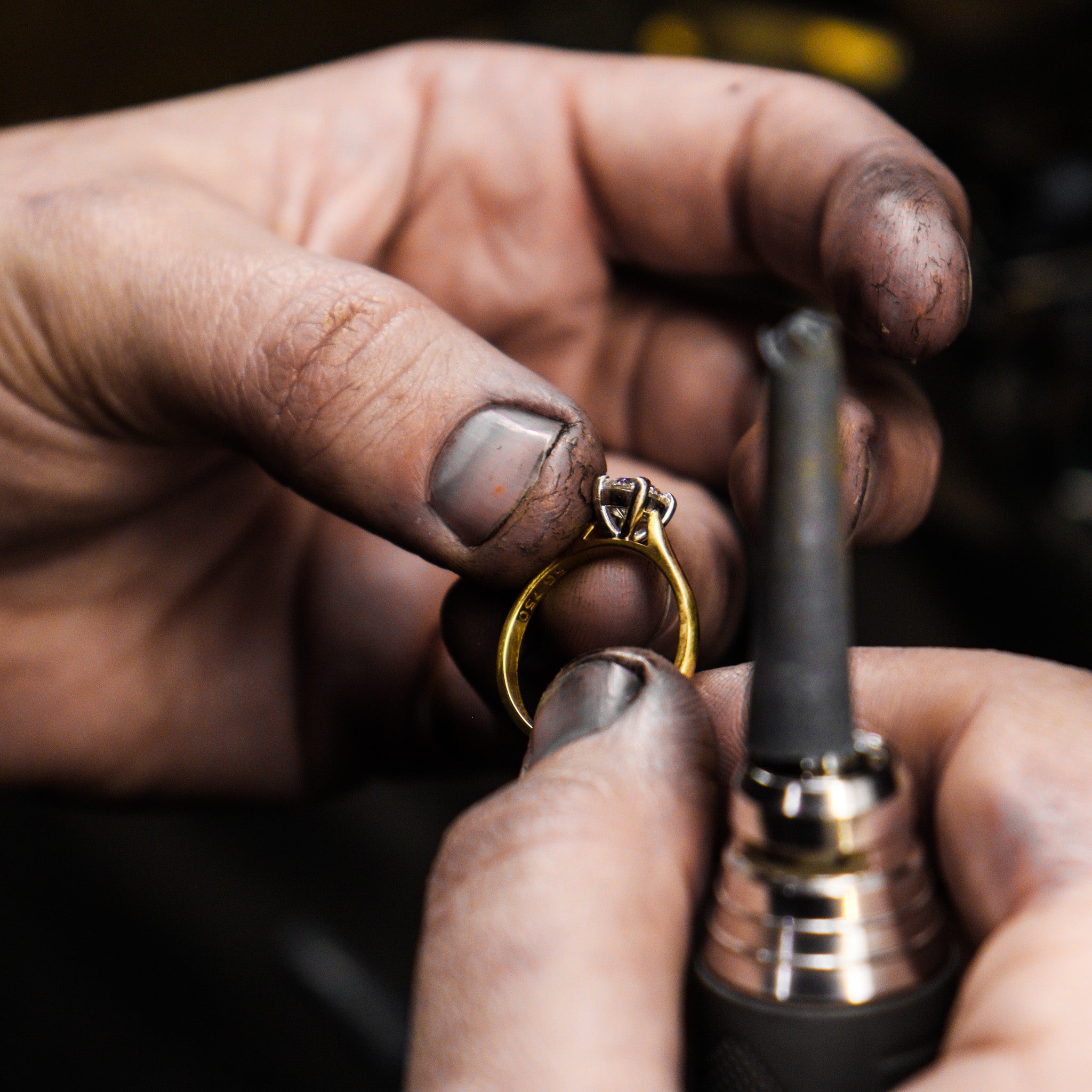 Craftsman at work — Leon Baker Jewellers